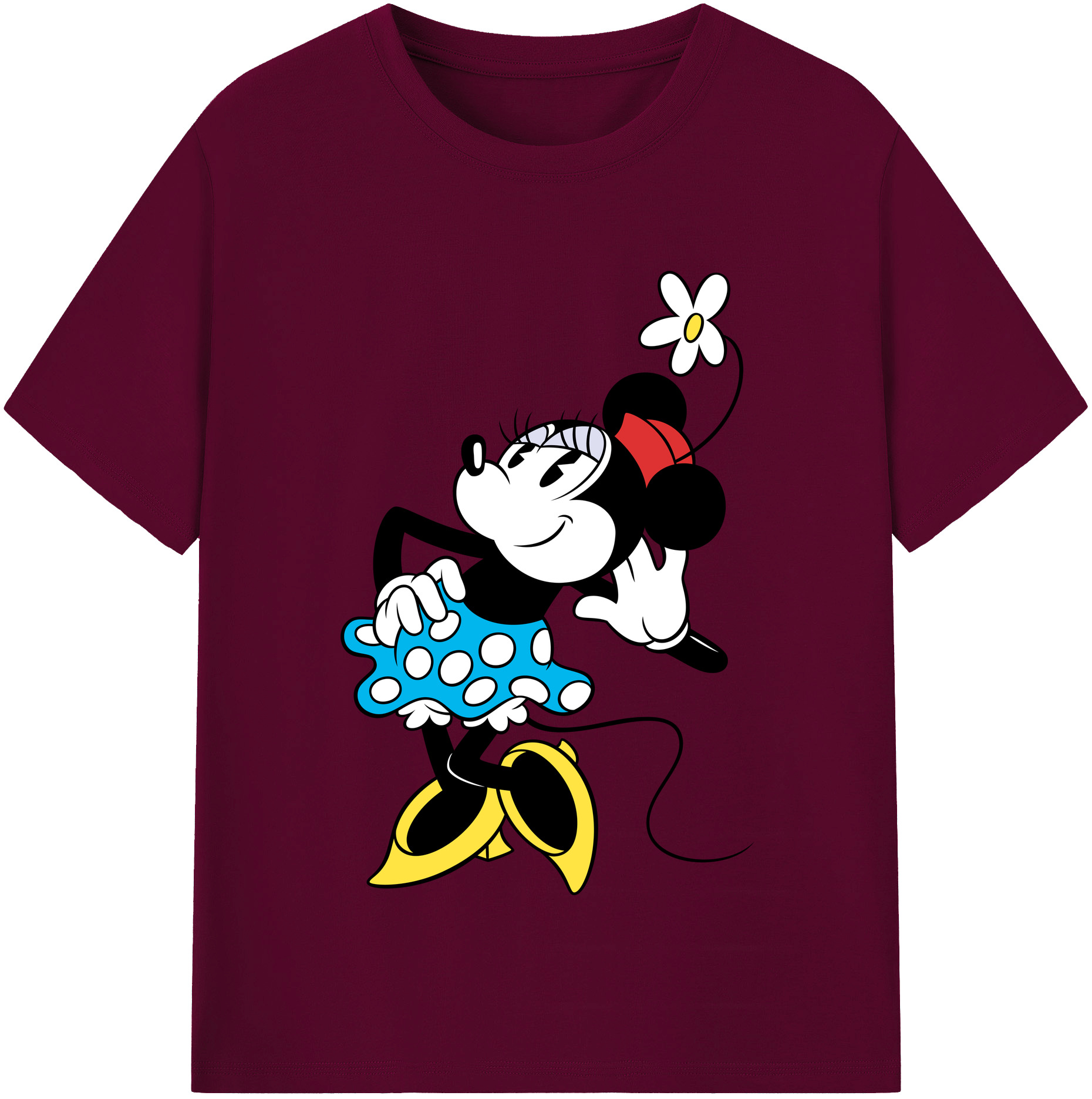 （画像用） ミッキーマウス Mickey Mouse レディースカジュアルプリントTシャツ（綿100％）